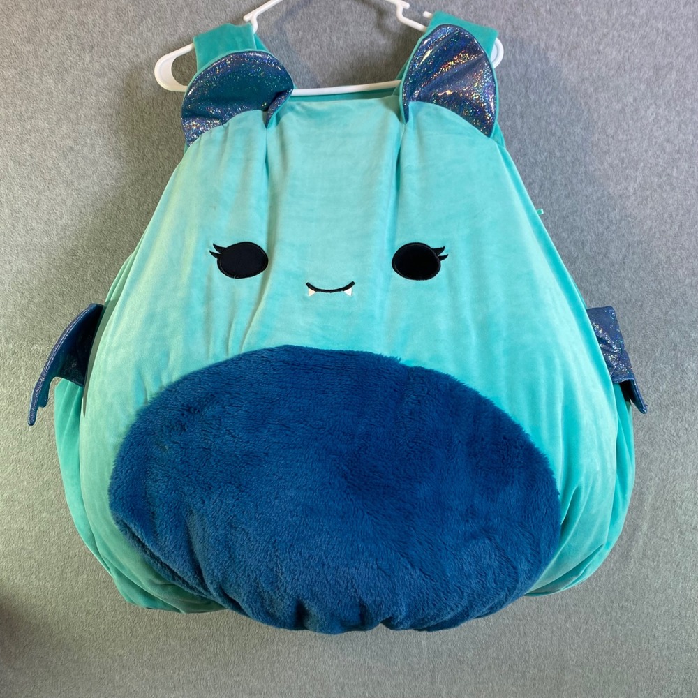 Squishmallows Tatiana Dragon Halloween Costume Kids S/M Teal Blue Plush Flaw GUC
